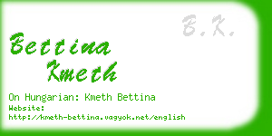 bettina kmeth business card